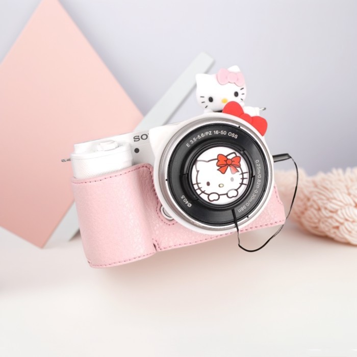 ((อุปกรณ์เสริมกล้อง) Sony ZVE10 เคสป้องกัน ZVE10 เคสหนังรุ่นที่สอง A6400 กระเป๋ากล้อง A7M4 กระเป๋าฐา