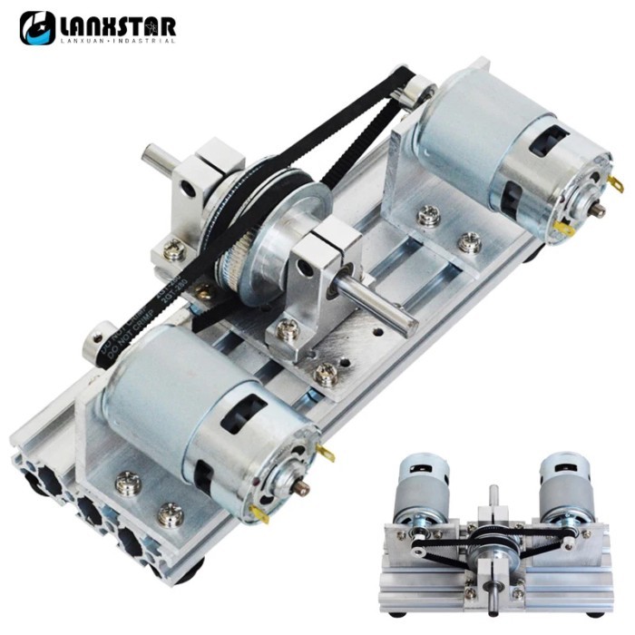 12V 24V DC Dual Spindle Motor Drive Kit 775 795 895 DC Motor DIY Lathe High Speed Large Torque Timi