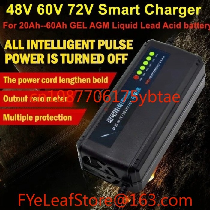 48V 60V 72V 80V 84V 96V smart Charger 12Ah 20Ah 30Ah 35Ah 40Ah 50Ah 60Ah  dry liquid water lead aci
