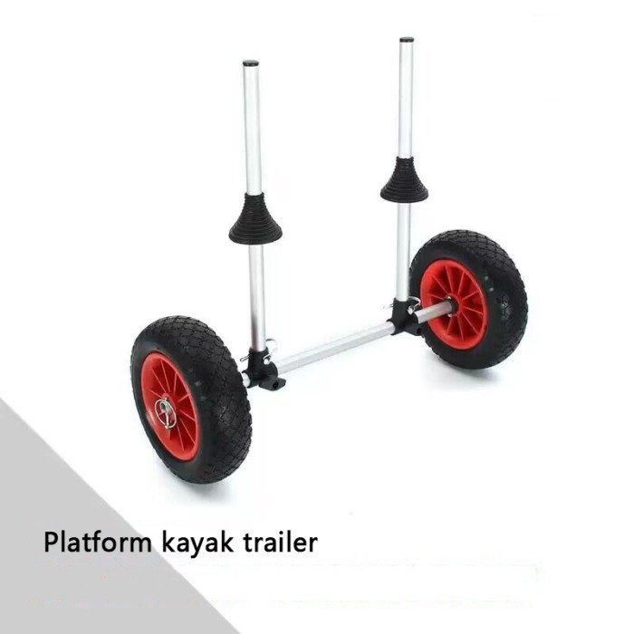 Adjustable Width Top Foam Protection Heavy Duty Kayak Cart Detachable Canoe Trolley Cart With Solid