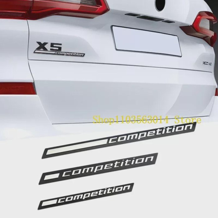 3D ABS Car Trunk Emblem COMPETITION Bar Underlined Emblem for BMW M2 M3 M4 M5 M6 M8 X2M X3M X4M X5M