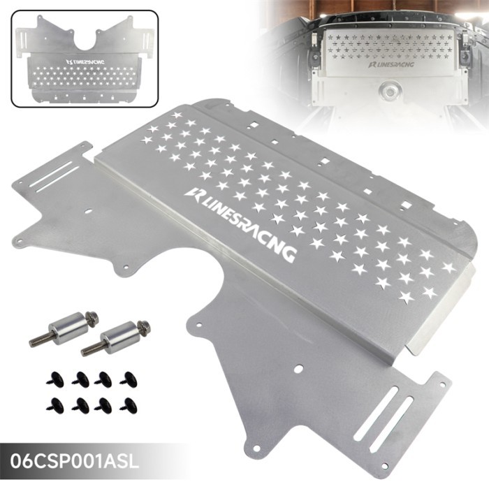Oil Cooler Skid Plate For BMW BMW G80 G82 M3 M4 G87 M2 2021-2024 Aluminum Silver/Black