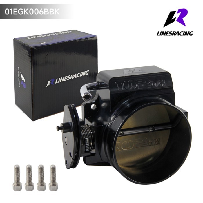 102MM CNC Billet Throttle Body For Chevy GM Gen III LS LSX V8 Engine 4-Bolt Cable Aluminum Black/Si