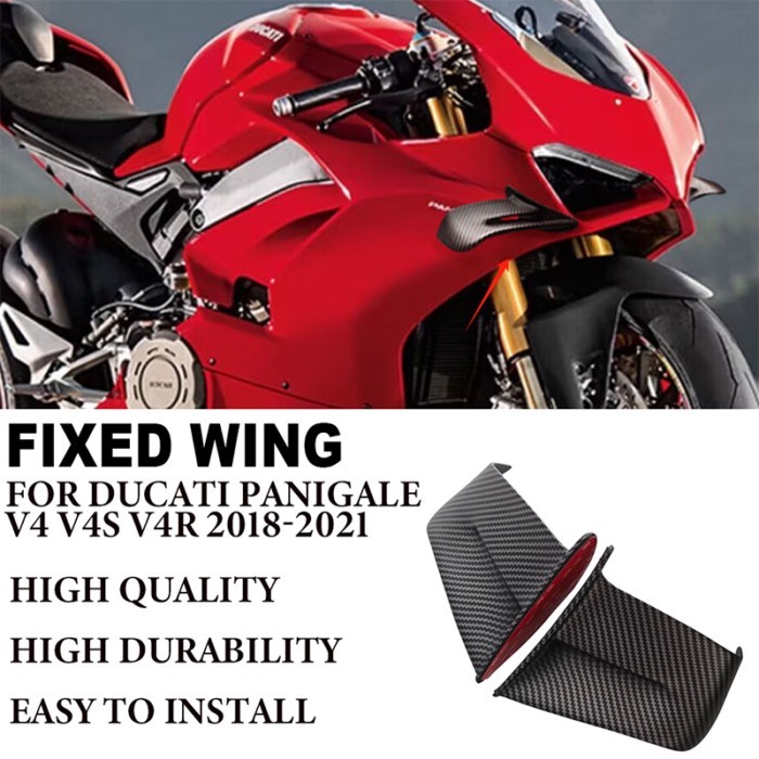 Motorcycle Aerodynamic Wing Fixed Wing Spoiler Fairing Suitable for Ducati Panigale V4 V4S V4R 2018