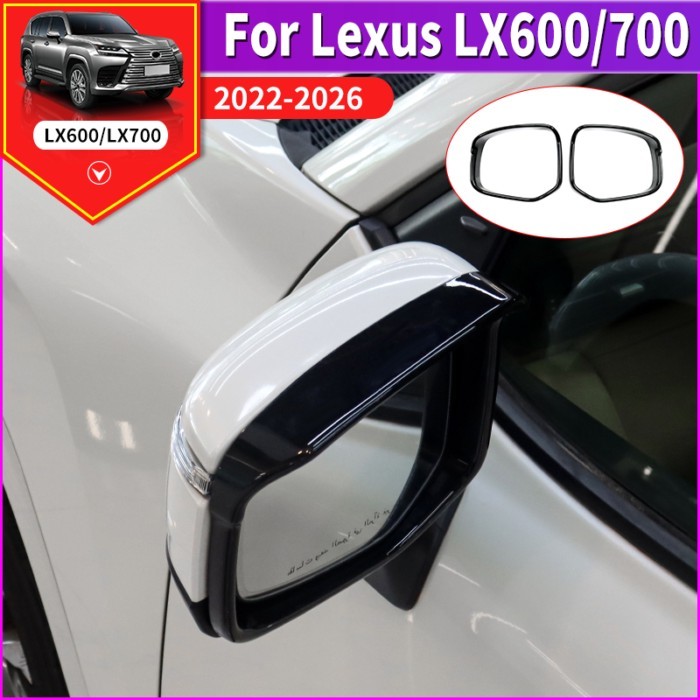 For Toyota Lexus LX600 LX700 2022-2026 600 700 Car Mirror Rain Cover Stick-On Keep Mirror Clear Upg