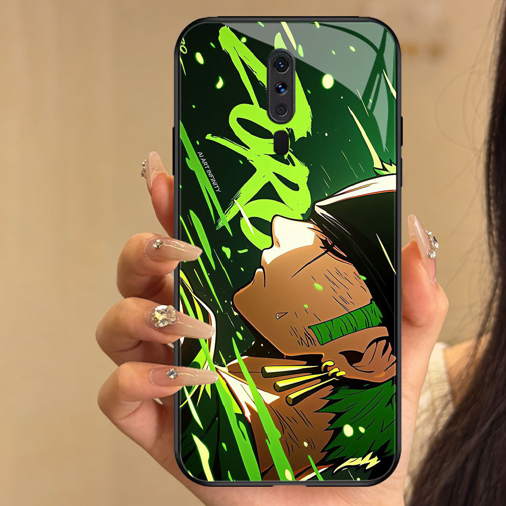 TT-89 Zoro Casing hp glass OPPO Reno A12E 2Z A3S 2019 A9 A9X A5 2F F11 2020 Pro