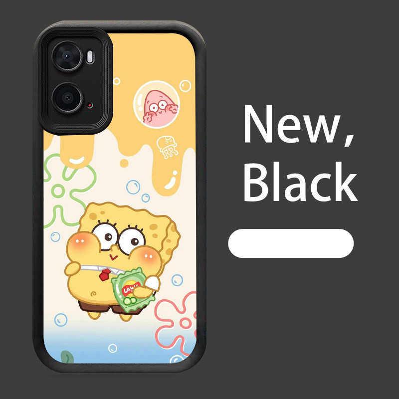 เคสสําหรับ OPPO A96 A57 A77 A36 A76 A57s A57e A77s W-11 น่ารัก SpongeBob