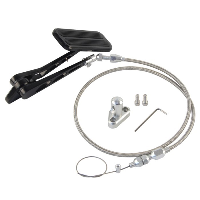 2 Gas Pedal Throttle Hot Street Rod + 36" Stainless Steel for 97-04 Chevy 4.8L 5.3L 5.7L Engine Bil