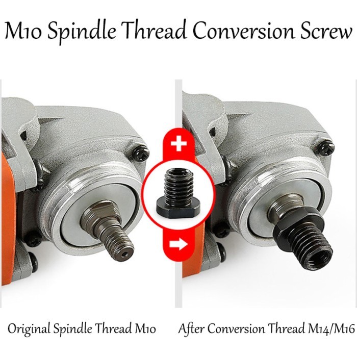Angle Grinder Adapter, M10 to M14/M16 easy to Install Quick Replacement Polishing Machine Interface