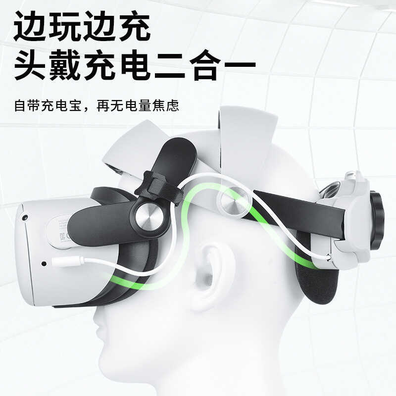 เหมาะสําหรับ Oculusquest2 Head-Wearing Power Bank ลดน้ําหนัก VR อุปกรณ์เสริมแบตเตอรี่ขยาย Vr ชาร์จ C