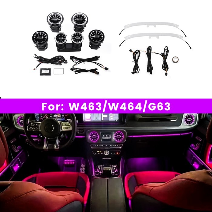8/64 Colour LED Ambient Light For Mercedes Benz W463 W463A G63 G550 G500 2019+ Car Back Turbine Air