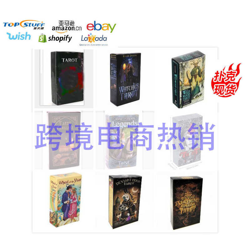 English Original Tarot Tarot Tarot ck ของ 78 ใบพร้อมคู่มือคําแนะนํา 12 * 7 ซม.