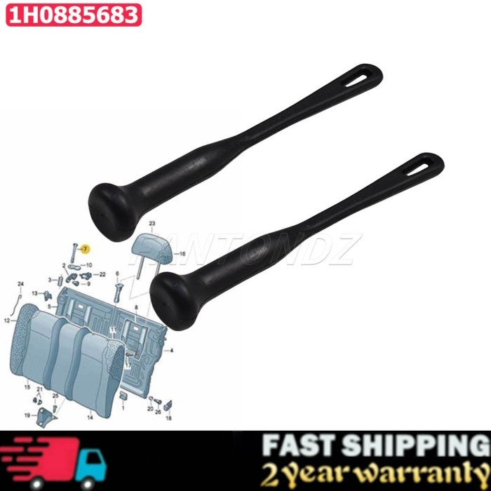 Rear Seat Backrest Release Pull Rod (2PCS) For Golf MK3 / Jetta Vento MK3 / Polo 6N 6N2 / Caddy MK2