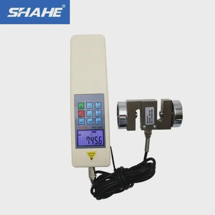 SHAHE HF-1000 Digital Push Pull Force Gauge Portable Dynamometer Force Tester Gauge Meter 1000N/ 10