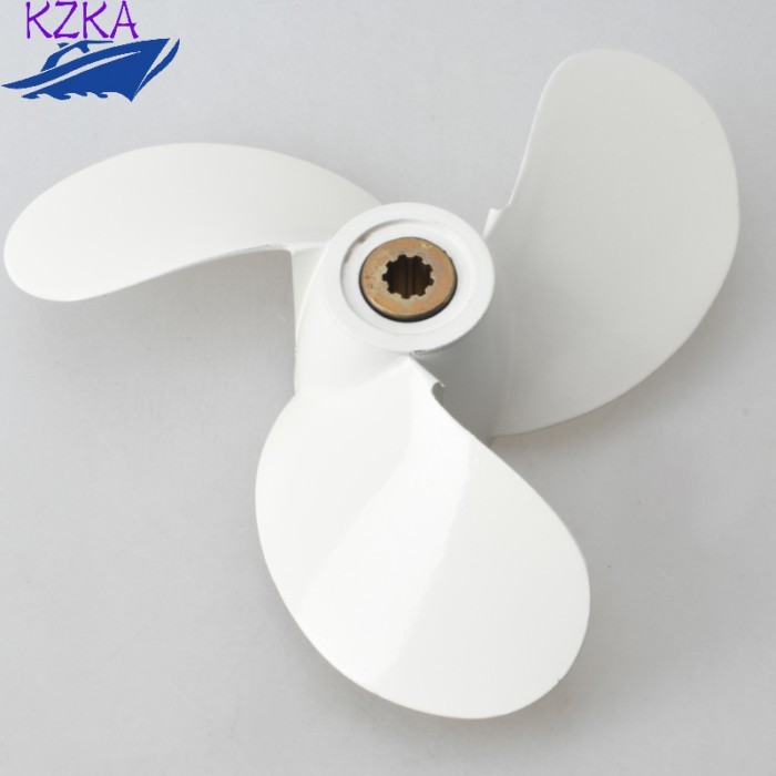 6L5-45943-01-EL Marine Aluminum Propeller F2.5A/3A 7-1/4x6 9 Spline For Yamaha 3HP Boat Motor 6L5-4