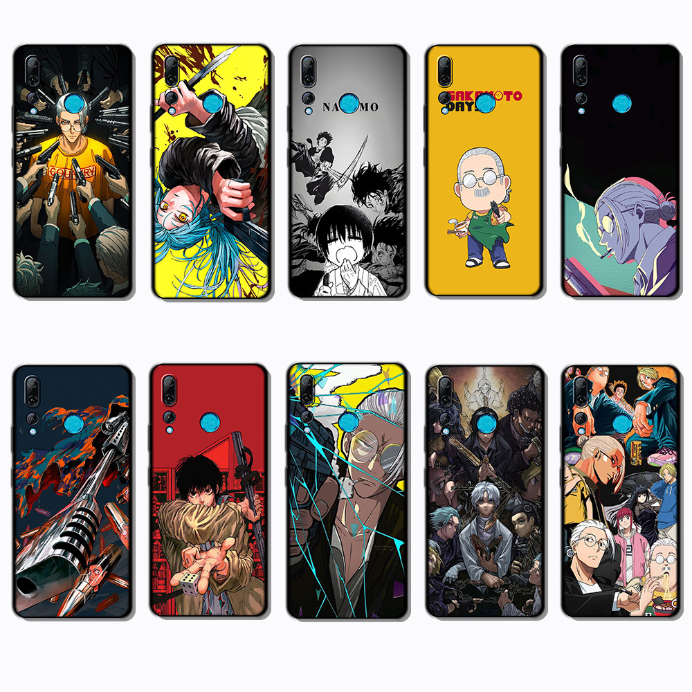 สําหรับ Huawei Y6s Y6 Pro Y7 Y9 Prime SAKAMOTO DAYS Slim Black Border TPU Soft Case | โทรศัพท์เปลือย