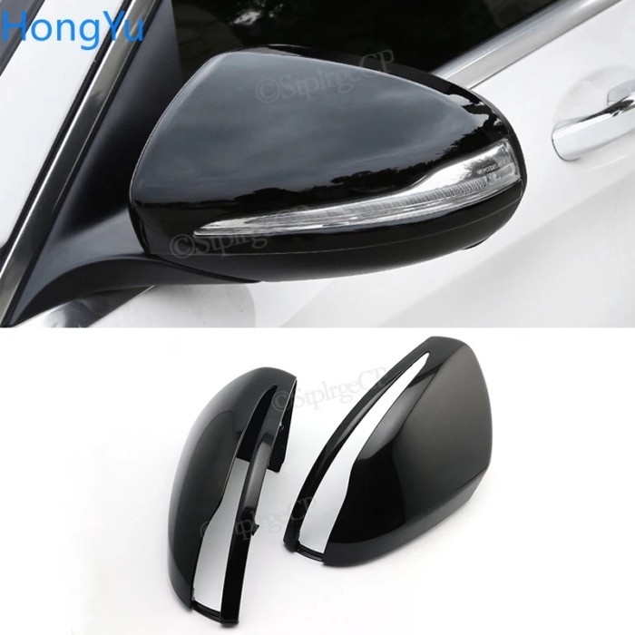 Black Side Mirror Cover Caps For Mercedes Benz W205 W222 W213 W238 X205 X253 C217 W463 C253 W253 C