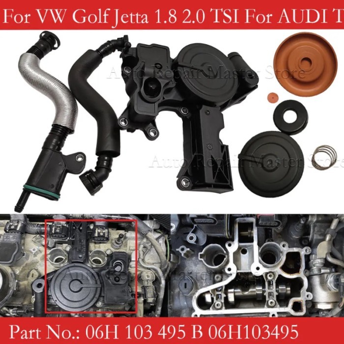 Oil Separator PCV Valve Assembly 06H 103 495 B 06H103495 06H103495A For AUDI TT A4 Q5 For VW Golf J