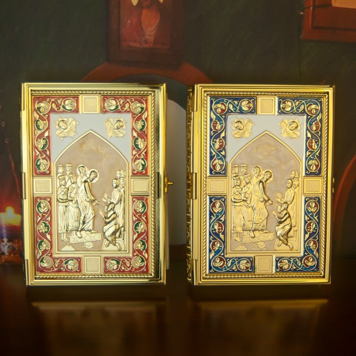 Eastern Orthodox Bible Cover Religious Bible Cover Zinc Alloy Plated Gold Plated Cover Protecting t