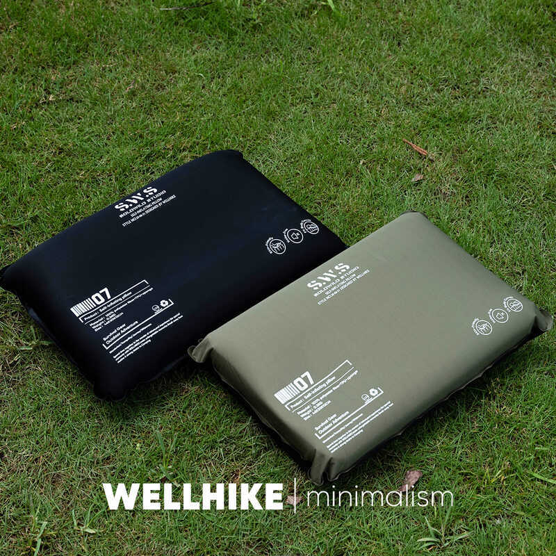 WELLHIKE กลางแจ้ง SWS Wild Trace Inflatable หมอนช้ากลับ Sleep คอ Protector Nap Camping แบบพกพา