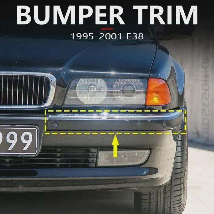 for 1995-2001 E38 BMW 740i 740iL 740iLP 750iL 750iLP Front Bumper Trim 51118170555 51118125309 5111