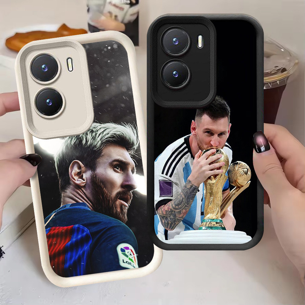 G-78 Messi Casing สําหรับ VIVO IQOO Z9 Z9X Y02S Y56 Y16 5G สีดําและสีขาว