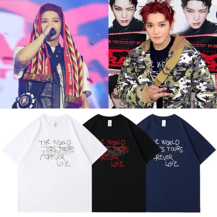 ♞,♘NCT127 Taeyong 2026 Ty Track REMASTERED รอบคอผ้าฝ้าย T แขนสั้นเสื้อลําลองผู้ชายและผู้หญิงเสื้อคู่