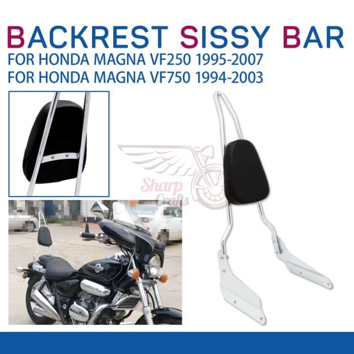Motorcycle Rear Passenger Chrome Backrest Sissy Bar For Honda Magna VF250 VF 250 1995-2007 VF750 VF