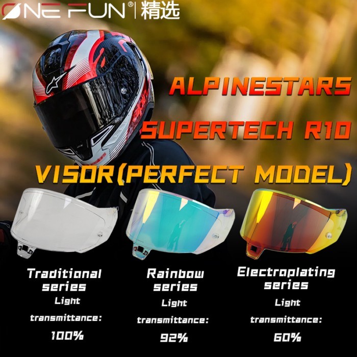 Photochromic Motorcycle Helmet Visor for Alpinestars Supertech R10 HD Day Night Use Anti-Fog Replac