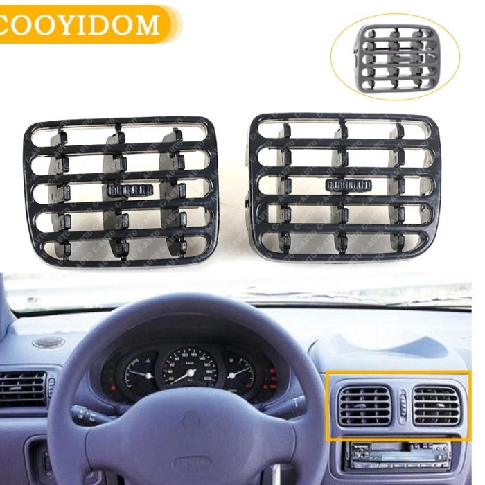 2PCS Interior Center Console Air Vent Outlet For Renault Clio II 1998-2001/THALIA I 2001-2006 Air J