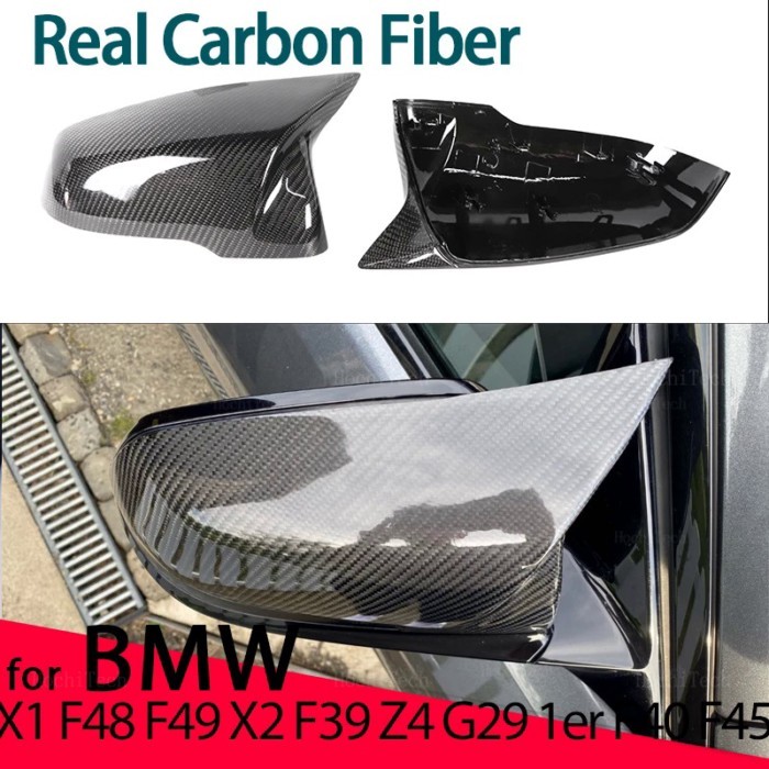 Carbon Fiber Door Wing Side Mirror Cover Caps Shell for BMW 1 2 Series F44 F40 Z4 G29 X1 F48 F49 X2