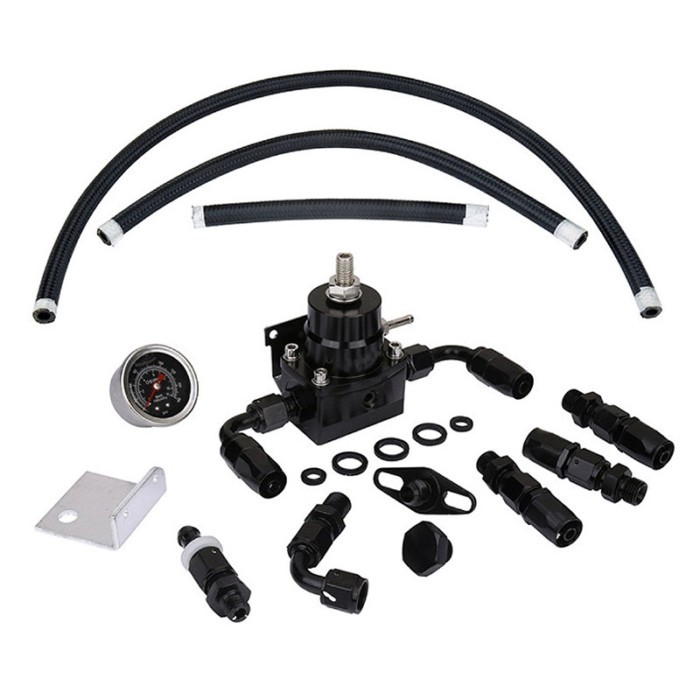 Fuel Pressure Regulator AN fitting Universal Adjustable Fuel Pressure Regulator Kit with gauge AN6