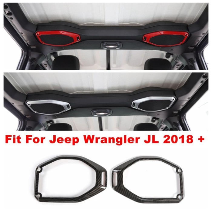 Roof Stereo Speaker Audio Sound Loudspeaker Decoration Cover Trim For Jeep Wrangler JL 2018 -2022 A