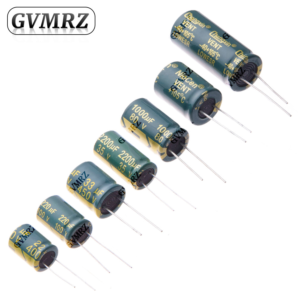6.3V 10V 16V 25V 35V 50V 63V 100V 160V ความถี่สูงต่ํา ESR ตัวเก็บประจุอลูมิเนียม 100UF 1000UF 1500UF 2200UF 3300UF