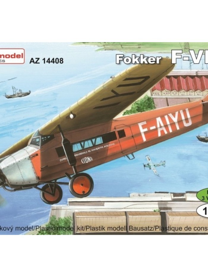 พร้อมสต็อก AZmodel 1/144 เนเธอร์แลนด์ Fokker Fokker F.VIIa Airliner รุ่นต่างๆ (แผ่นสอนรวม)