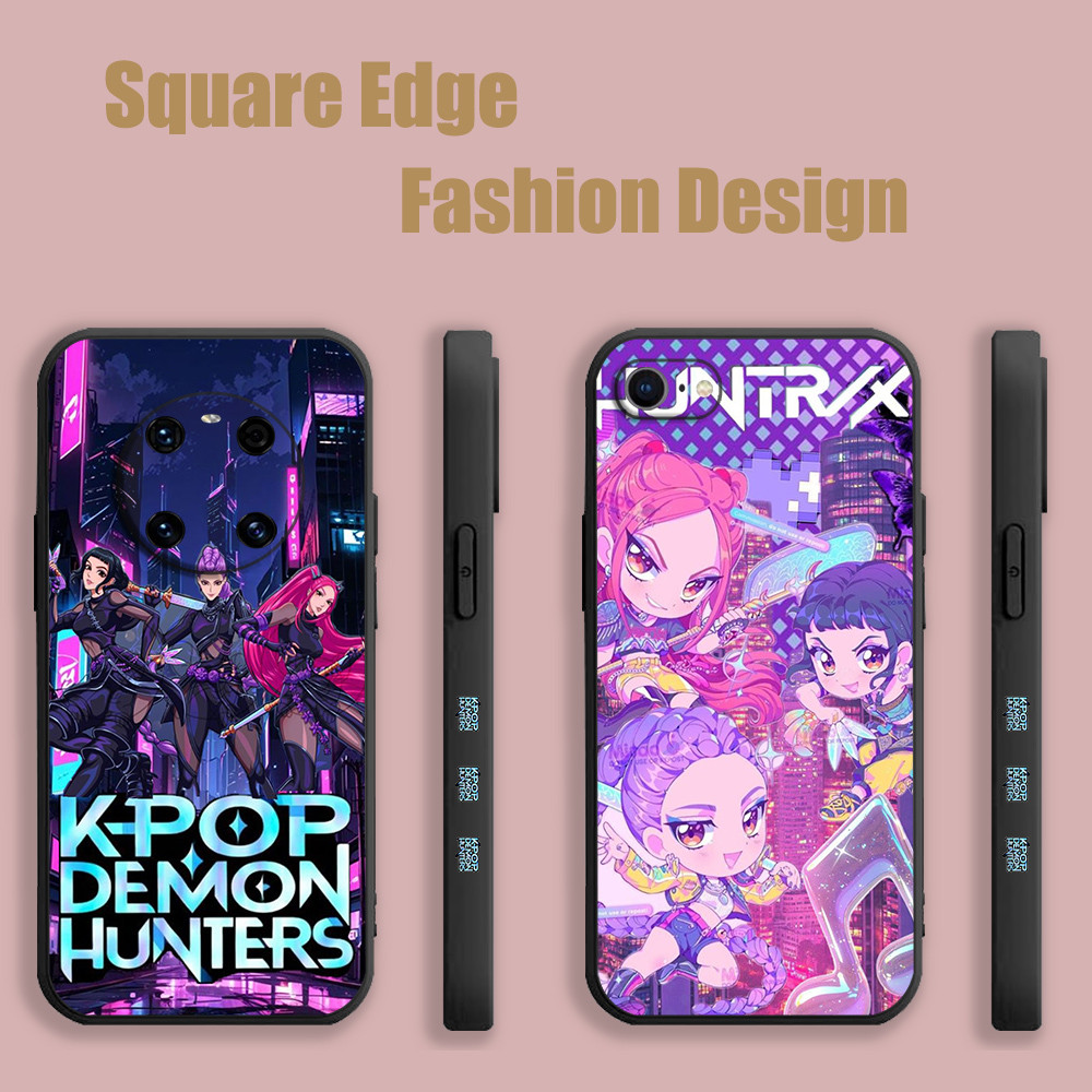 ปลอกสําหรับ iPhone 15 Pro Max 16 PRO MAX 16e Kpop Demon Hunters Rumi Zoey Mira JGL74 เคสโทรศัพท์ขอบส