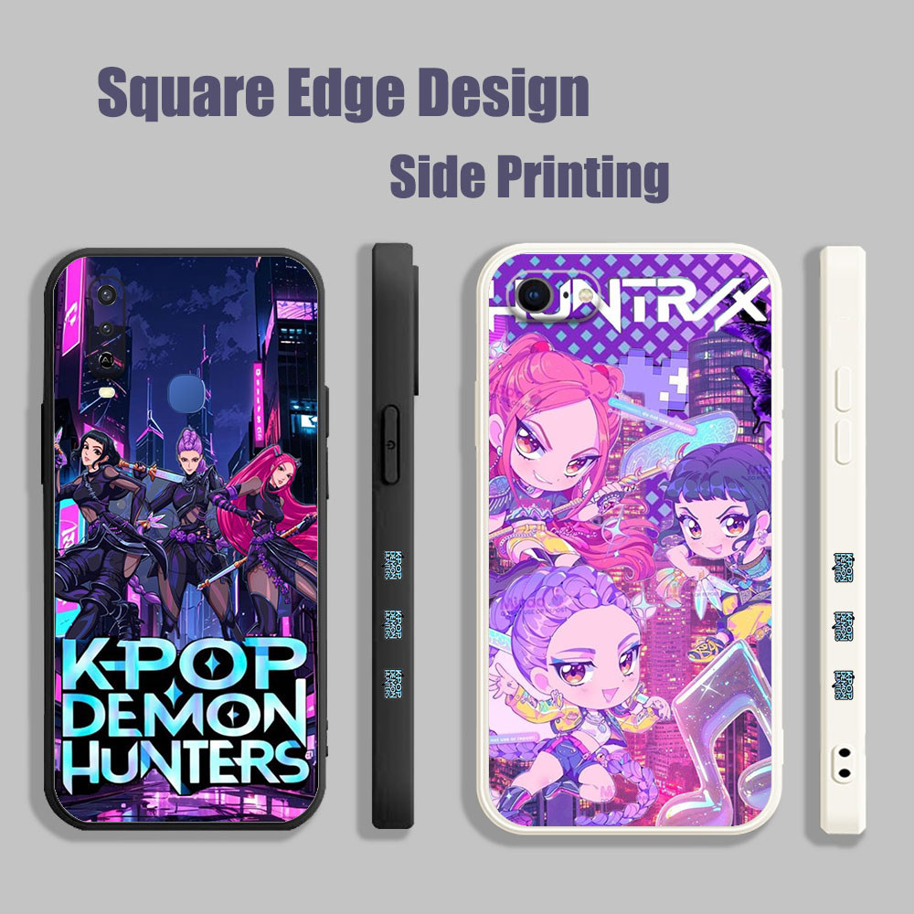 ปลอกสําหรับ Samsung A13 5G A22 A33 Kpop Demon Hunters Rumi Zoey Mira JGL74 เคสโทรศัพท์ขอบสี่เหลี่ยม