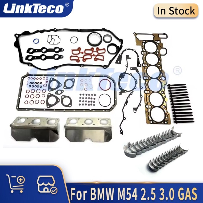 Engine Part Cylinder Head Gasket Set Head Bolts Main Conrod Bearing Kit 2.5 3.0 L Gas M54B25 M54B30