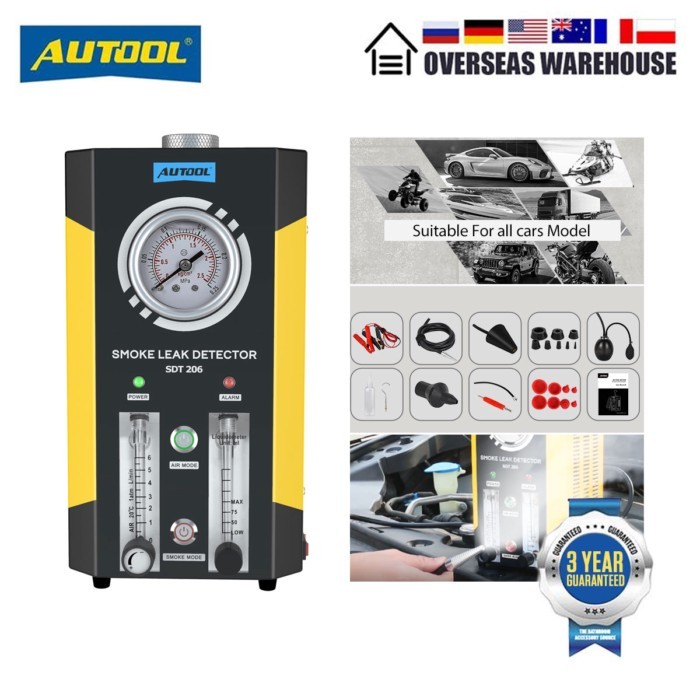AUTOOL SDT206 Smoke Leak Detector Locator Smoke Generator For Car Automotive Pipe Systems Leakage D