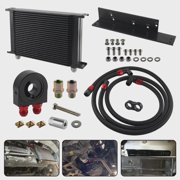 AN10 Oil Cooler 25 Row Bolt On Kit Fits for Nissan Fairlady 350Z Z33 03-08 3.5L/370Z Z34 09-17 3.7L