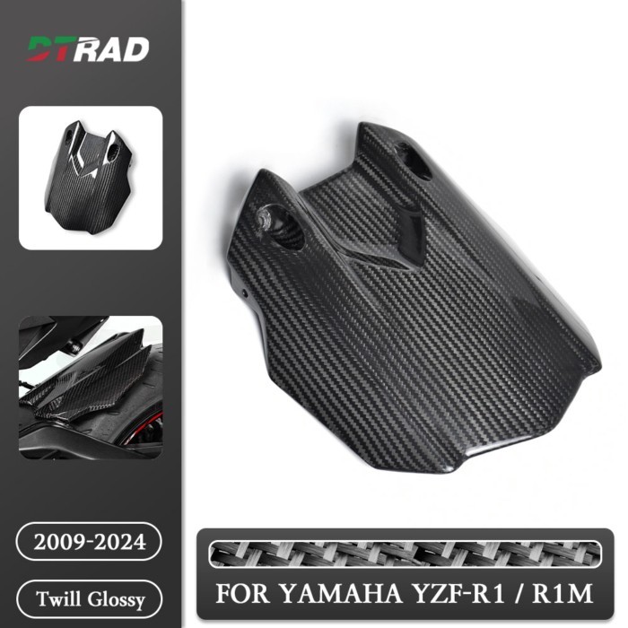For YAMAHA YZF-R1 YZF R1 M R1M 2009 - 2024 YZF-R1M YZFR1 Carbon Fiber Rear Fender Hugger Mudguard M