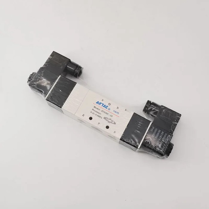5 way Airtac Pneumatic Air Solenoid Valve 4V330C-10 4V330P /4V330E AC220V 3/8" Port Double Coil 0.1