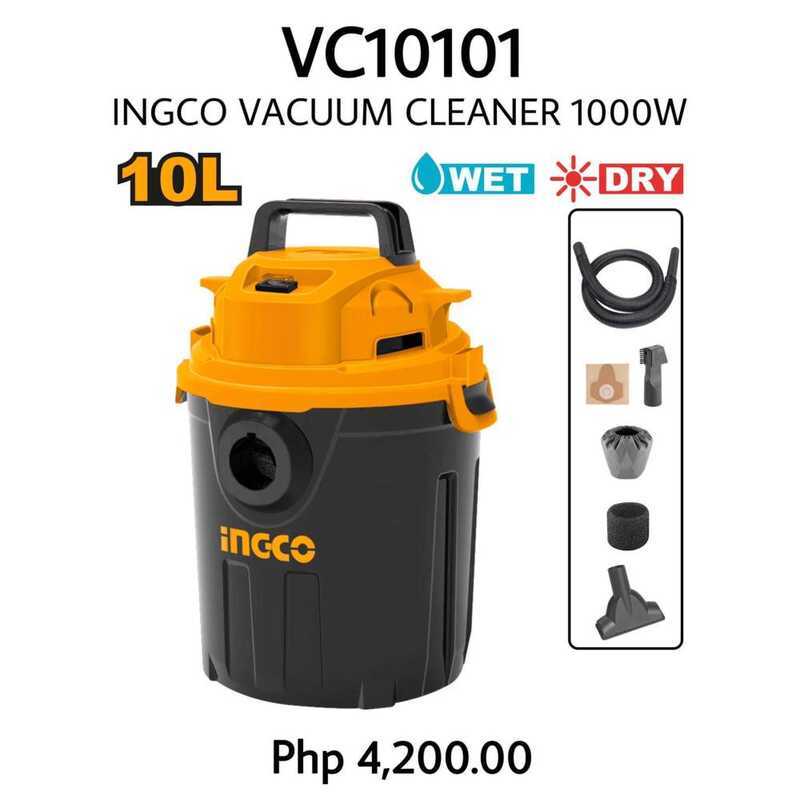 เครื่องดูดฝุ่น Ingco 1000W 10L รุ่น VC10101 BN-PT