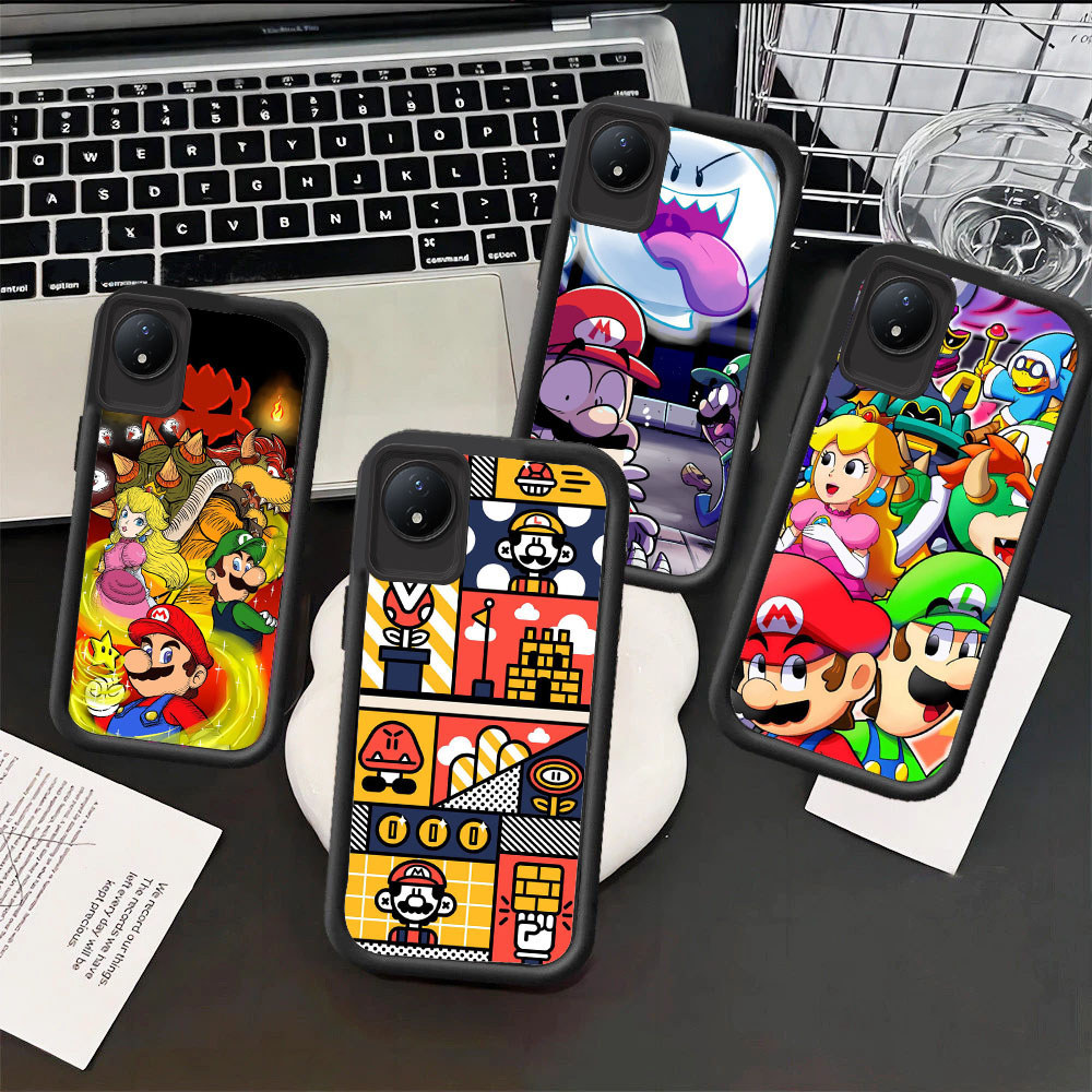 WA35 Mario สําหรับ Hp ชุบ VIVO Y91 Y81s Y93 Y95 Y75 Y81 Y91C Y53s Y66 Y56 5G วัสดุ TPU