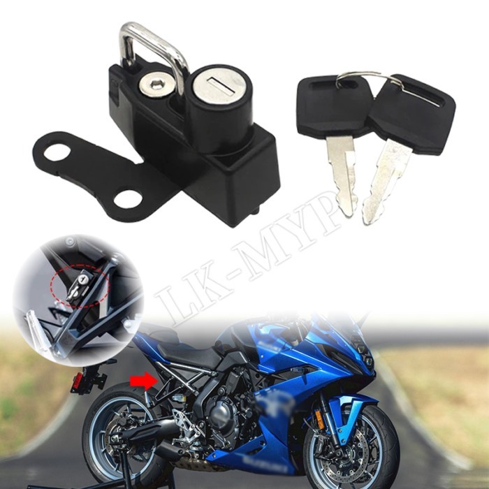 Motorcycle Helmet Lock Side Anti-theft Security with 2 Keys For Suzuki GSX-8S GSX-8R 2023 2024- Ant
