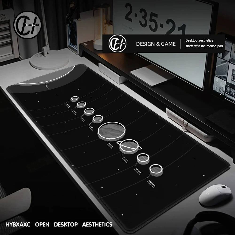 Universe Space Solar System Planet แผ่นรองเมาส์สําหรับเล่นเกมขนาดใหญ่คอมพิวเตอร์แล็ปท็อป Mousepad XX