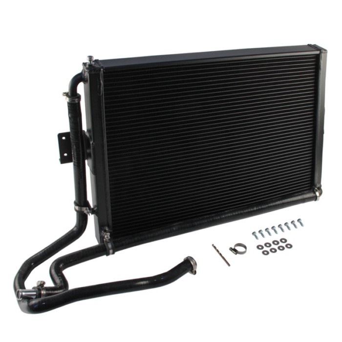 Black Aluminum Intercooler + Hose kit For Audi S4 S5 SQ5 A5 A6 A7 Q5 C7 3.0 TFSI B8 B8.5 EA837 Engi