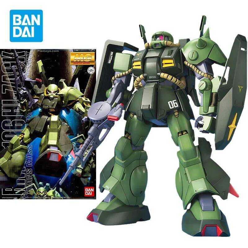 Bandai Original Gundam Model Kit Anime Figure MG 1/100 Hi-Zack RMS-106 Zaku Action Figures Collecti