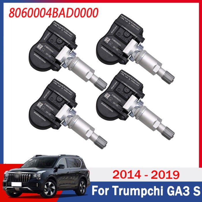 8060004BAD0000 Tire Sensor 4PCS For Trumpchi GA3S GA6 GA8 GS4 GS5 TPMS 433MHZ Tyre Pressure Monitor