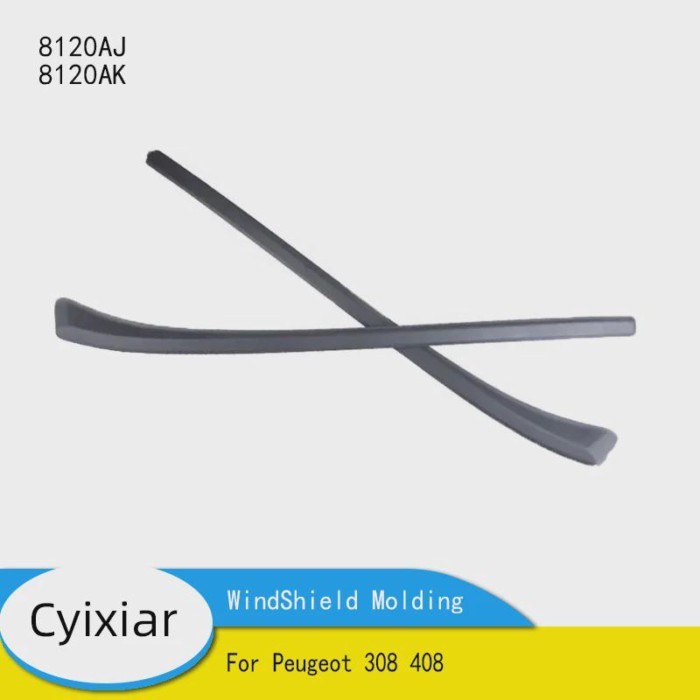 For Peugeot 308 408 Windshield Side Pillar Molding Cover Winscreen Window Trim 8120AK 8120AJ